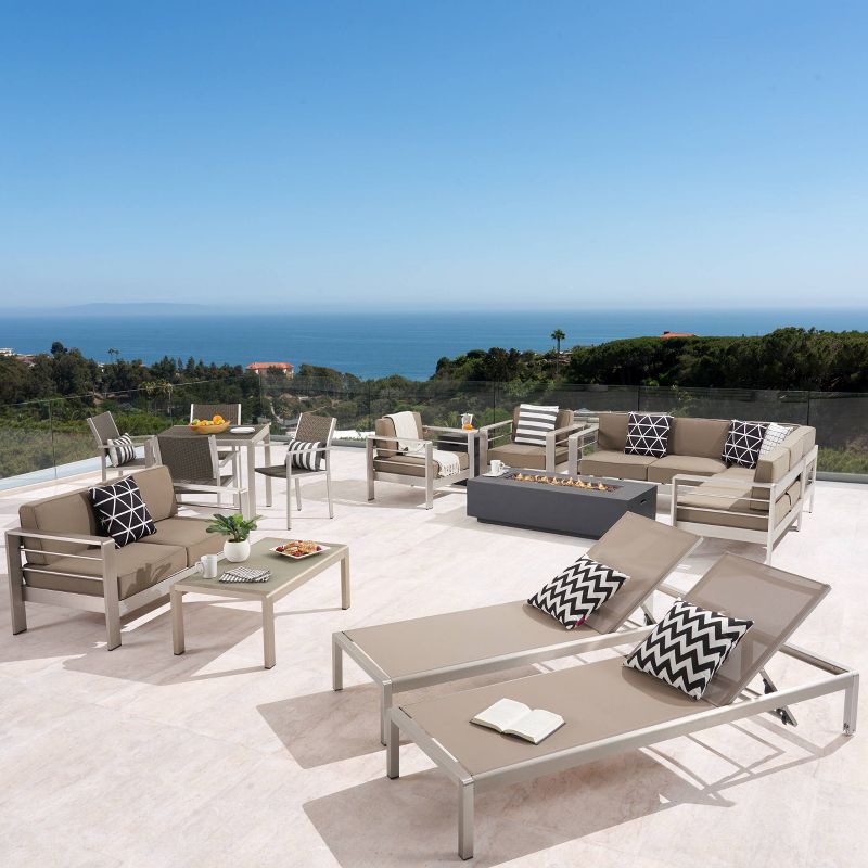 7pc Bridgeport Coastal Dining Set Blue - Royal Garden