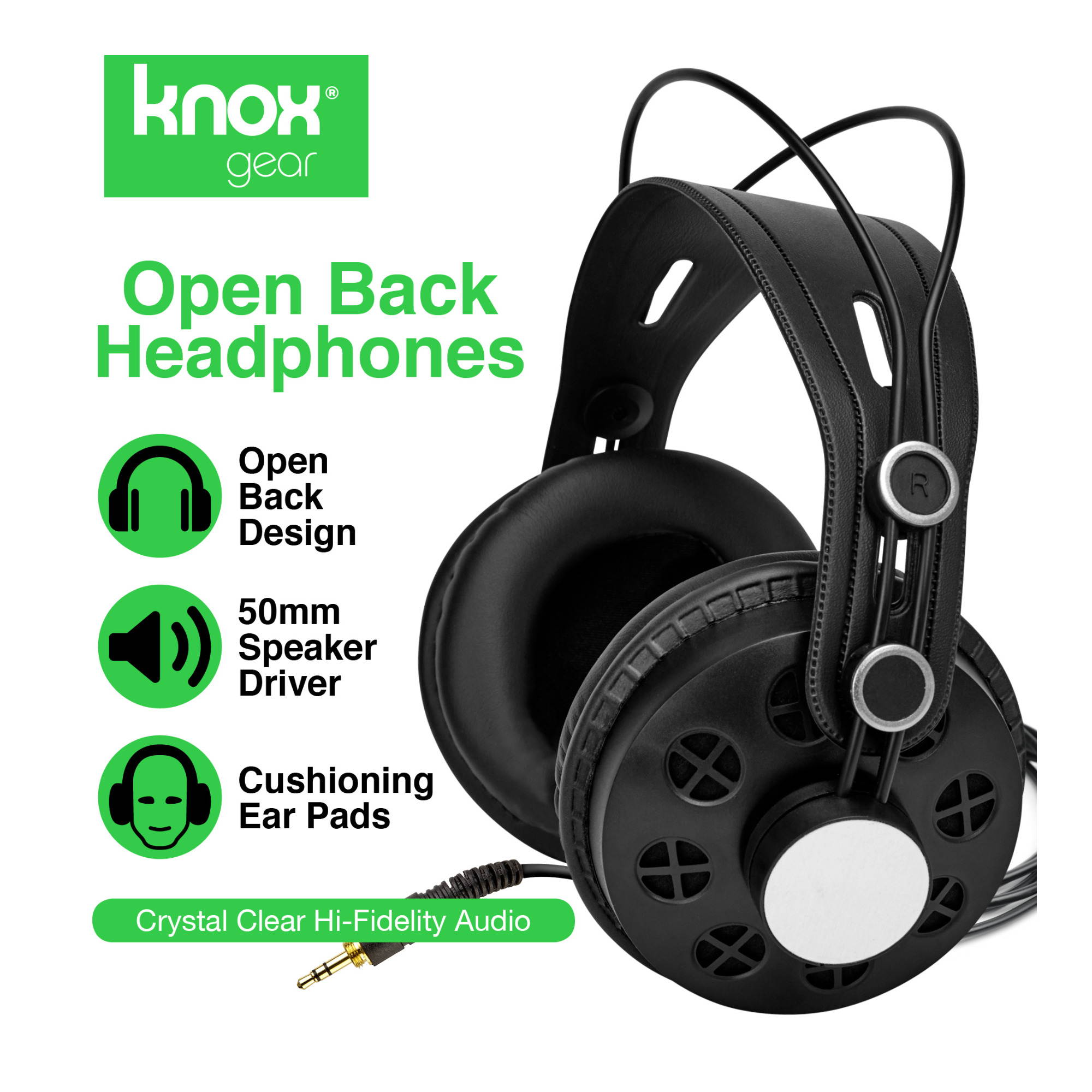 Knox Gear TX-200 Open-Back Studio Reference Headphones