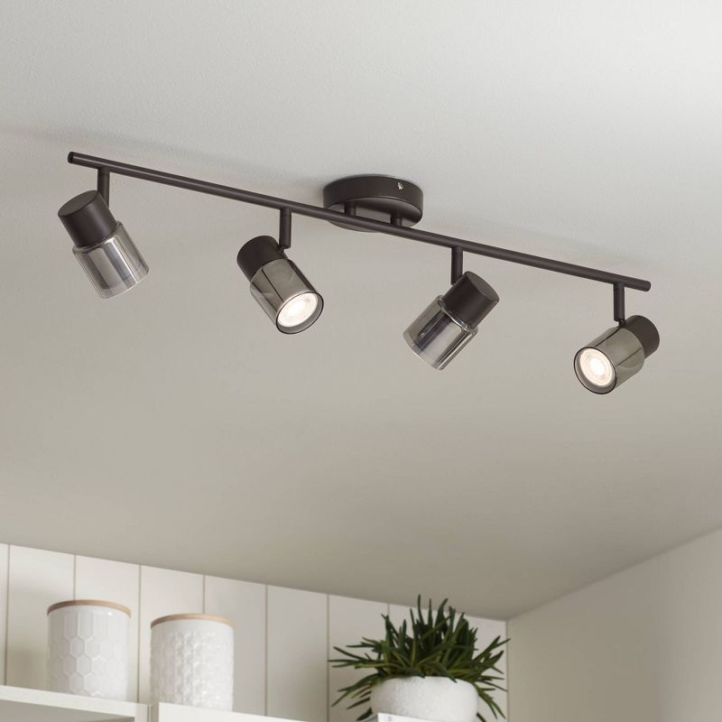 Pro Track 4-Light Bronze Finish LED Track Fixture