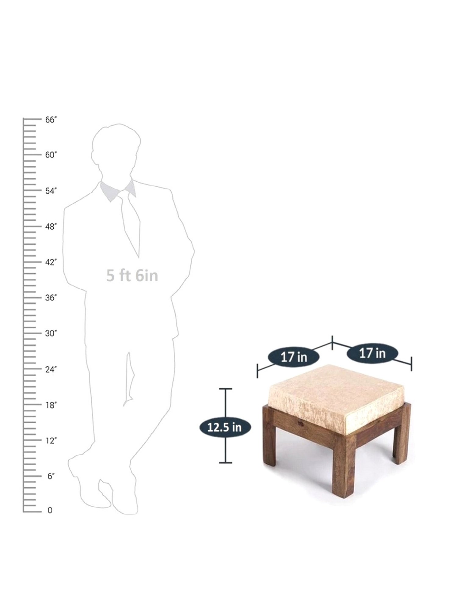 Ikiriya Irish Brown & Beige Wood Coffee Table