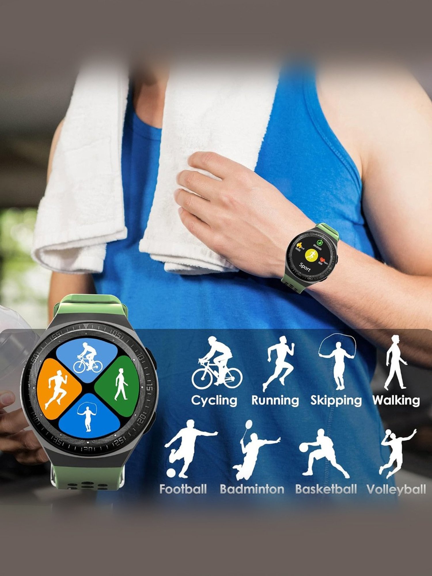 Probus MT3 Full Touch Screen Smartwatch (Green)