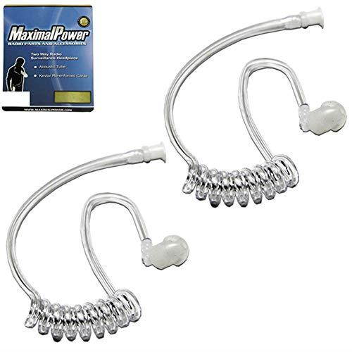 Pack of 2 Twist On Replacement Acoustic Tube for 2Way Radio Headsets by