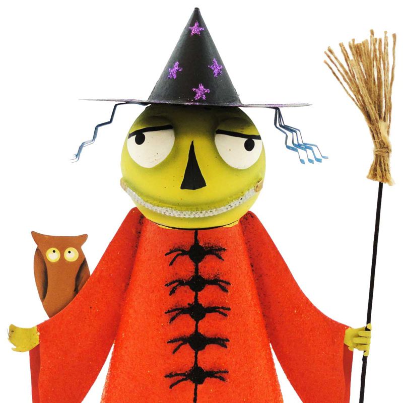 Halloween Zaldez Witch Owl Broom  -  Decorative Figurines