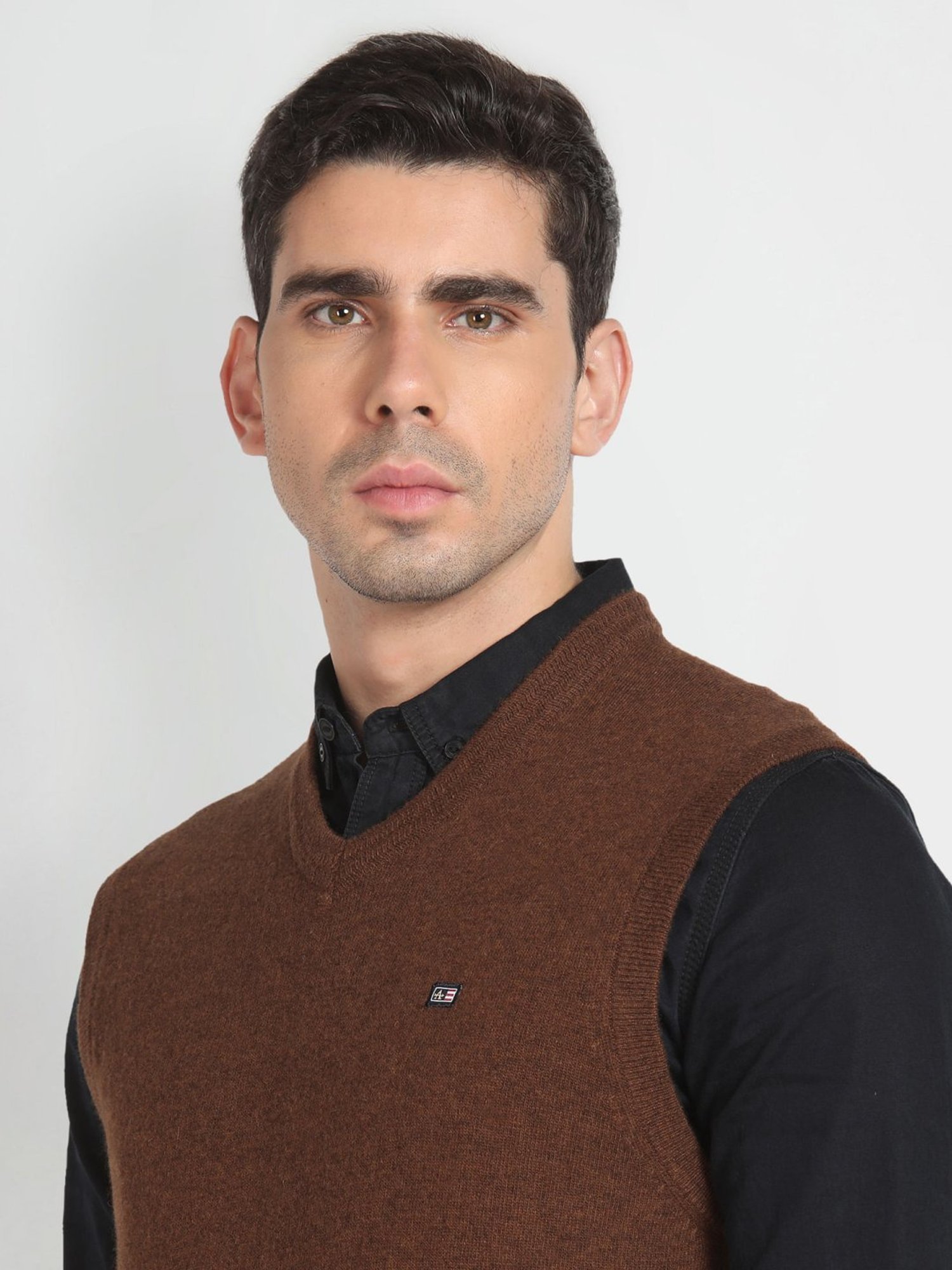 Arrow Sport Brown Regular Fit Sweater