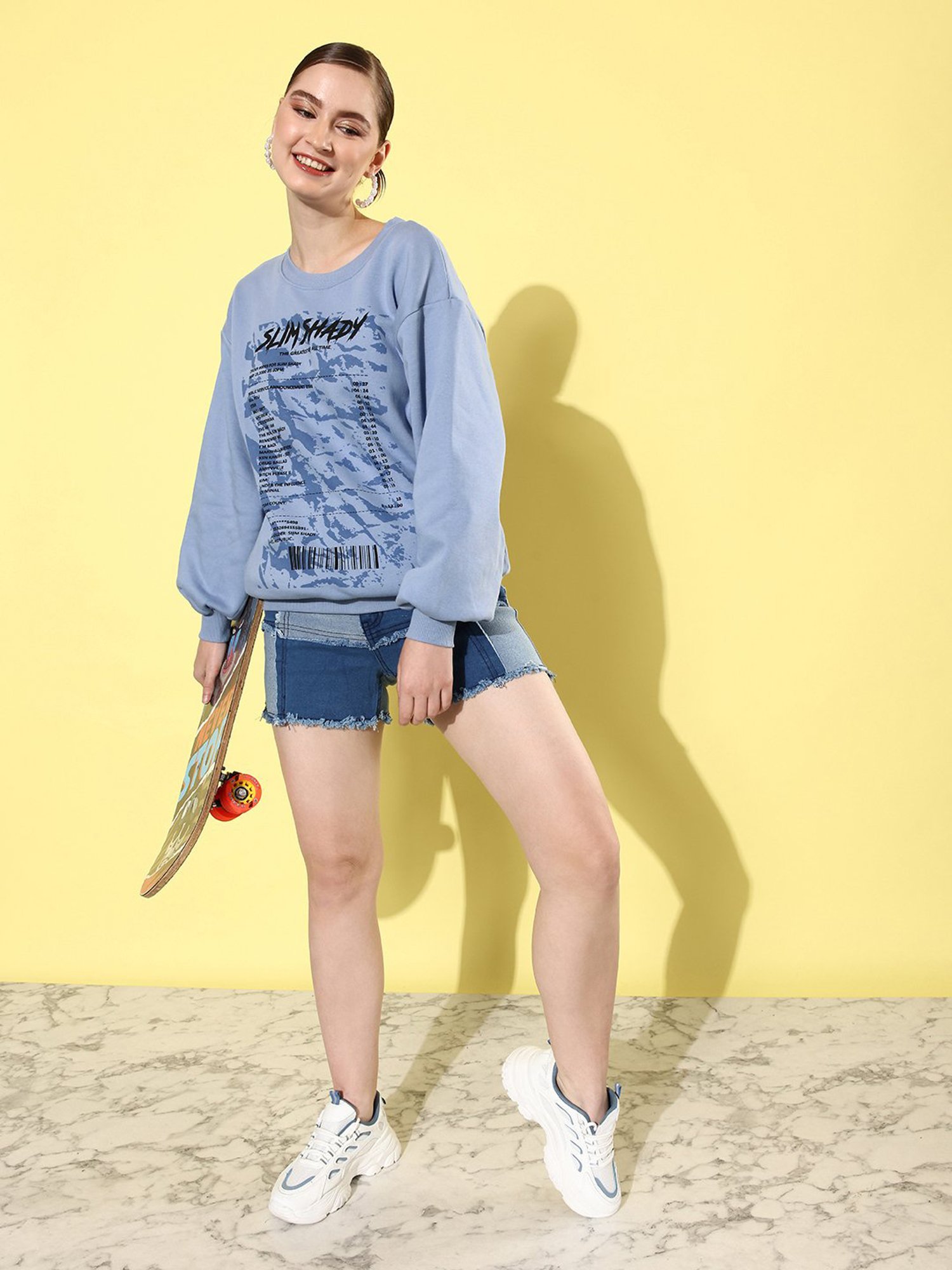 Difference of Opinion Purple Fleece Graphic Print Oversized Sweatshirt