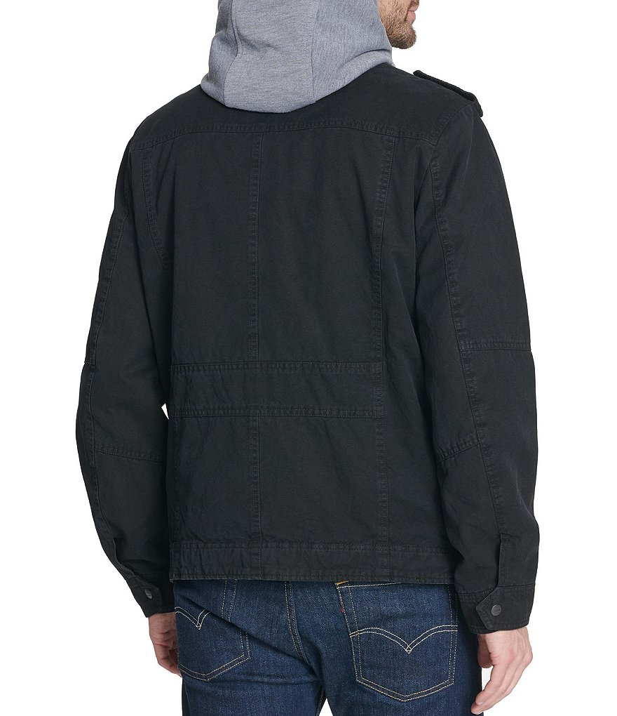 Levi's&reg; Twill Hooded Military Trucker Jacket