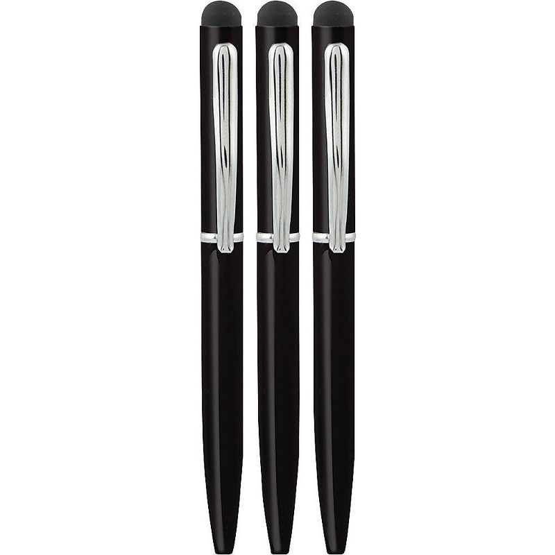 Staples 2-in-1 Stylus and Pen 3-Pack Black 2618973