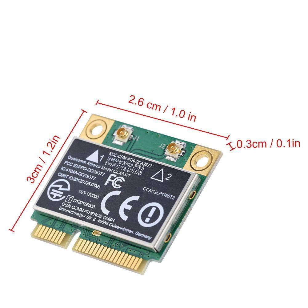 Zerone PCI-E Network Adapter Card, WiFi Card Dual Band 2.4G/5Ghz Network Card 433Mbps WiFi Mini PCI-E Wireless Card