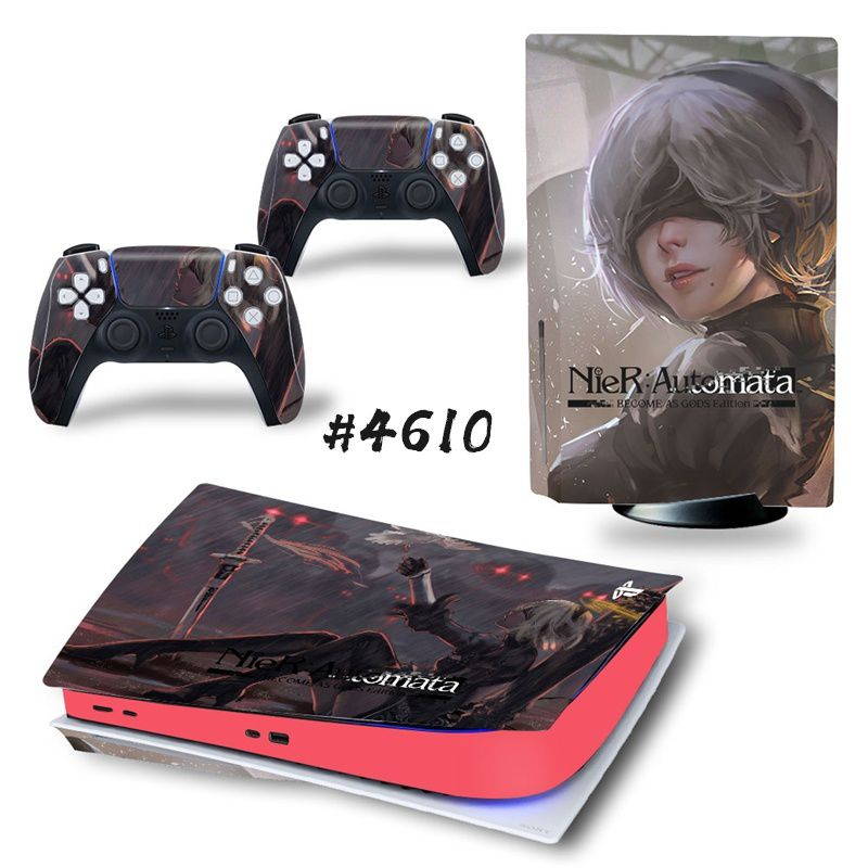 NieR Automata PS5 Standard Disc Skin Sticker Decal Cover for PlayStation 5 Console and 2 Controllers PS5 Disk Skin Vinyl