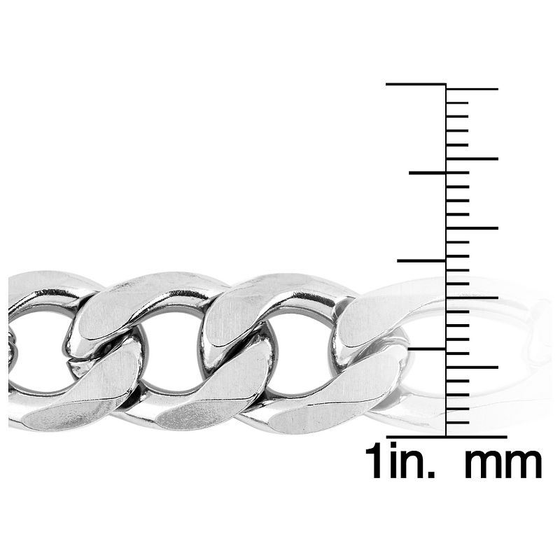 Men's West Coast Jewelry Stainless Steel Beveled Figaro Chain Necklace (12mm)