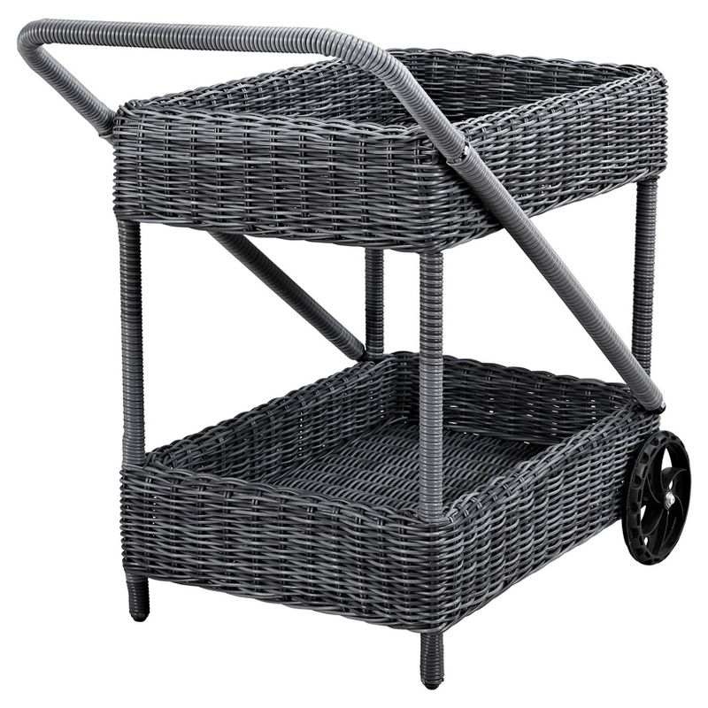 Slat Top Serving Cart - Gray - Apollo Outdoor