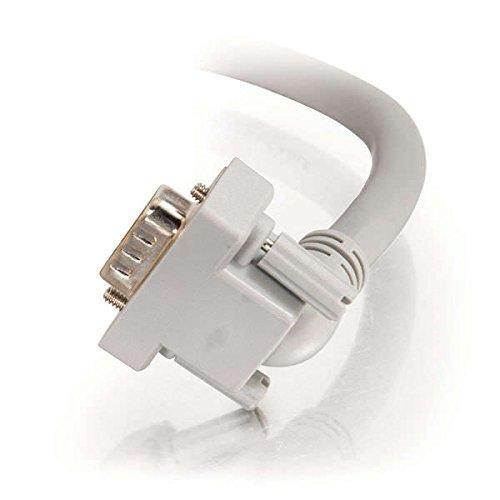 C2G 52015 VGA Cable - Premium Shielded HD15 SXGA M/M Monitor Cable with 90&deg; Downward-Angled Male Connector, Gray (3 Feet, 0.91 Meters)
