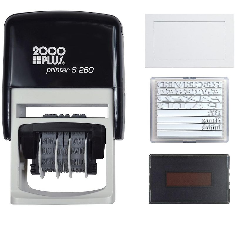 2000 Plus Economy Message Dater 4 Messages Red/Blue 1 3/4 x 15/16 065005