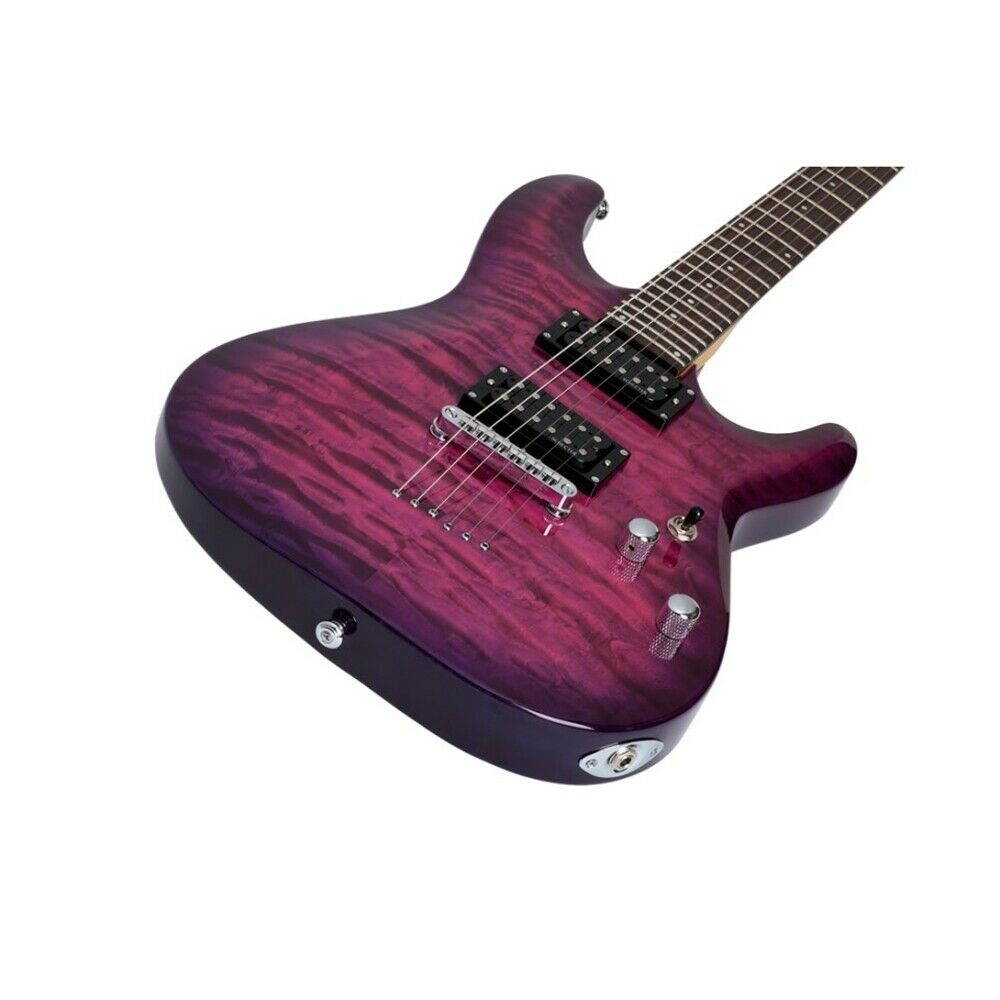Schecter C-6 Plus Guitar, Electric Magenta, Rosewood Fingerboard