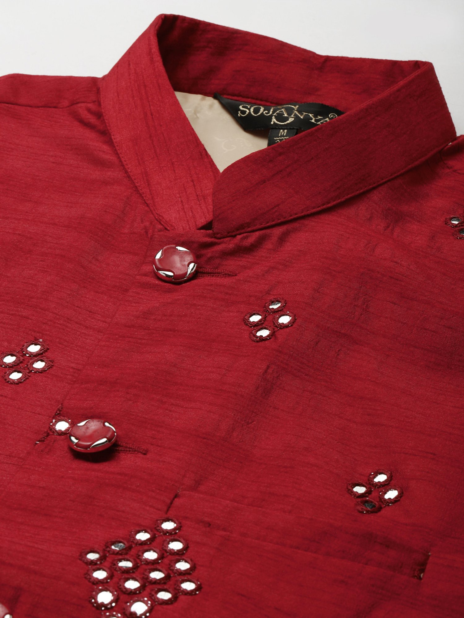 Sojanya Beige Regular Fit Self Pattern Kurta Set With Jacket