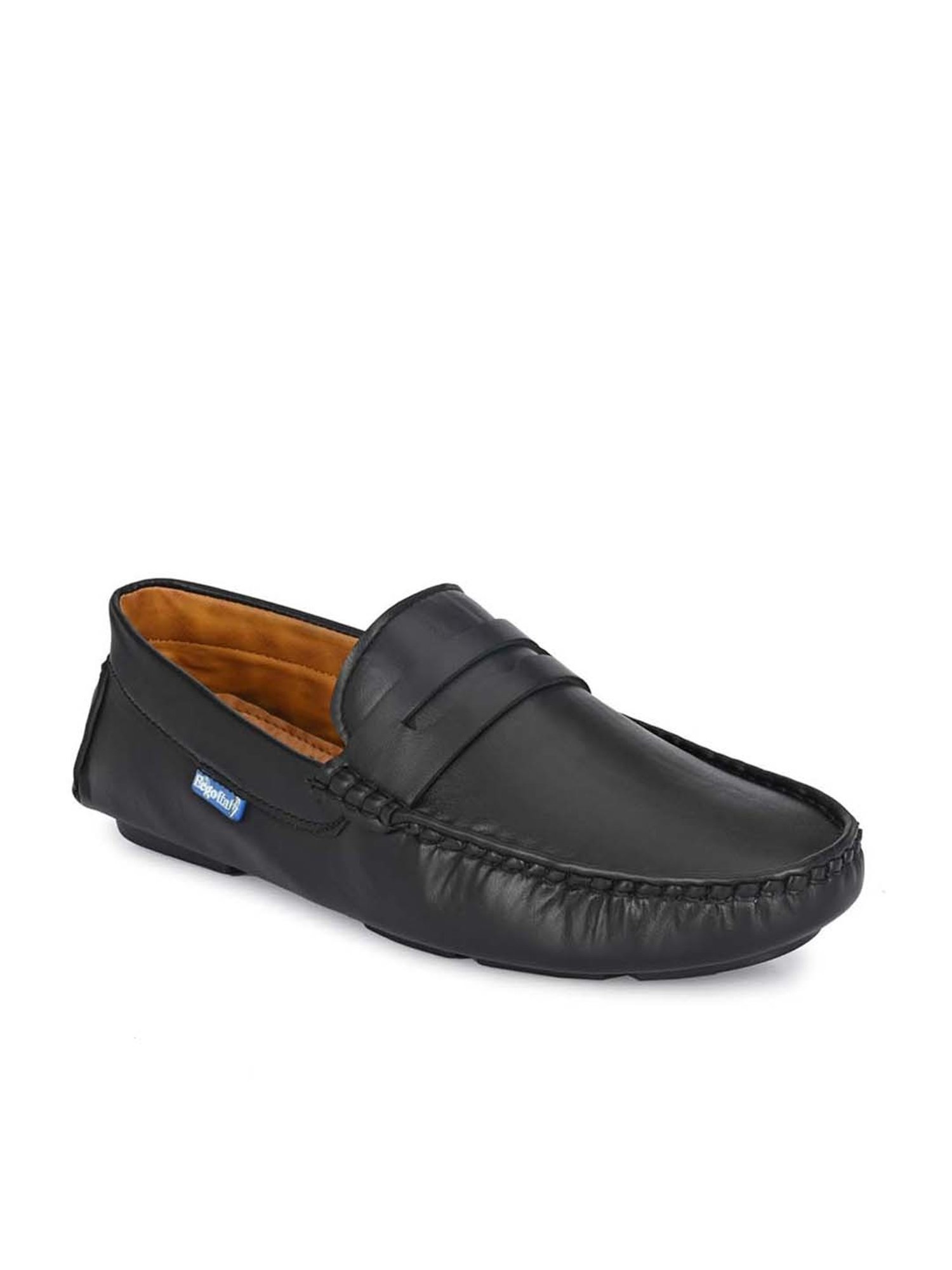 Eego Italy Men's Black Casual Loafers