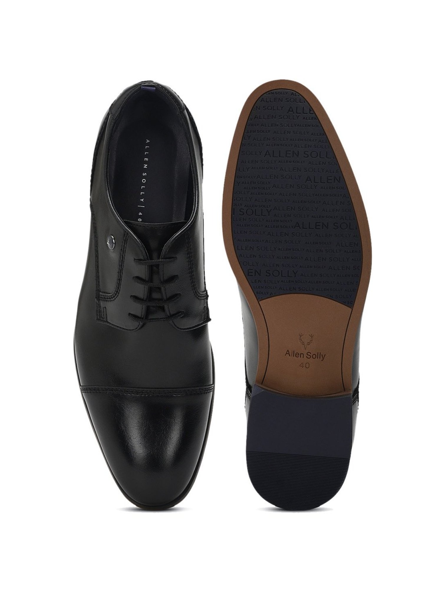Allen Solly Men's Black Derby Shoes