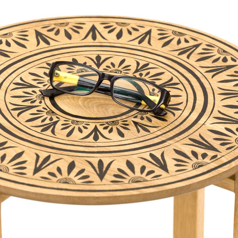 Dahlia Side Table Natural - Adore Decor