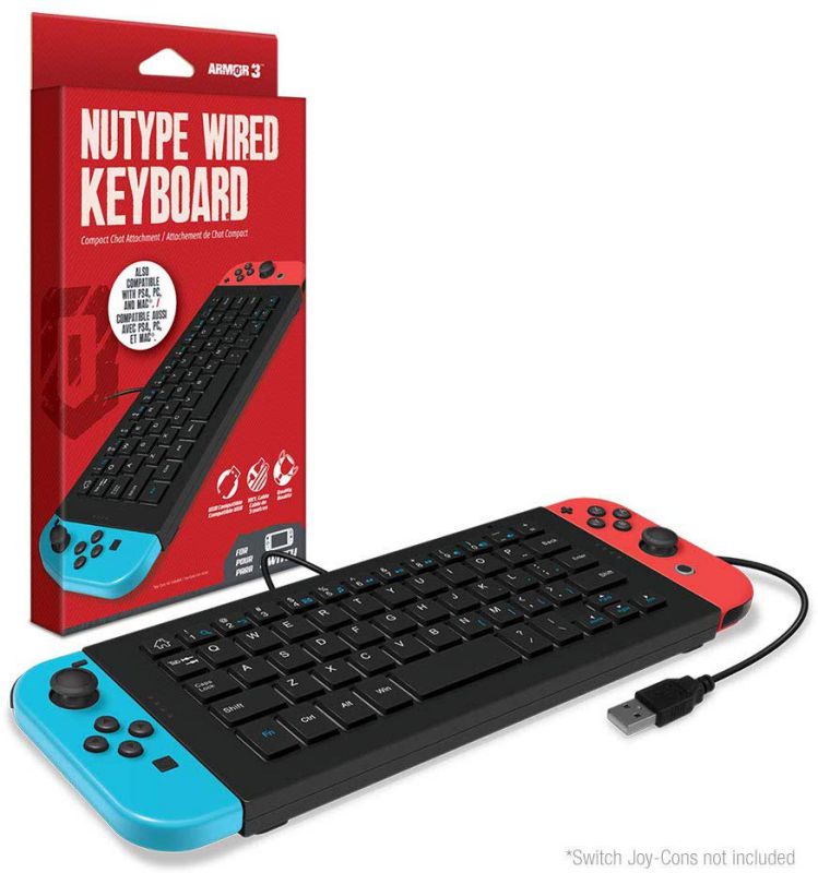 Armor3 &ldquo;NuType&rdquo; Wired Keyboard for Nintendo Switch