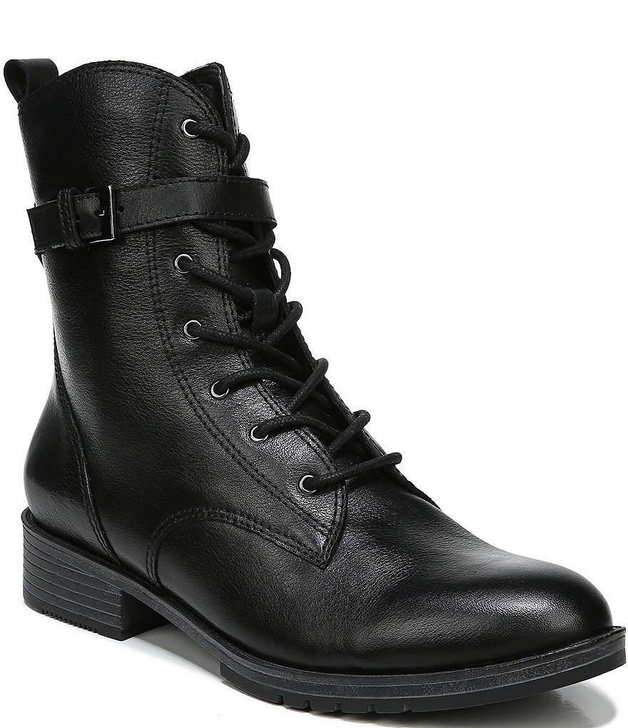 Naturalizer Sycamore Leather Moto Block Heel Booties