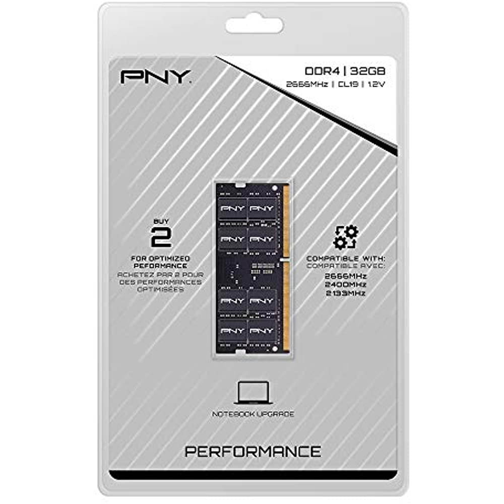PNY 32GB DDR4 2666MHz Notebook Memory &ndash; (MN32GSD42666)