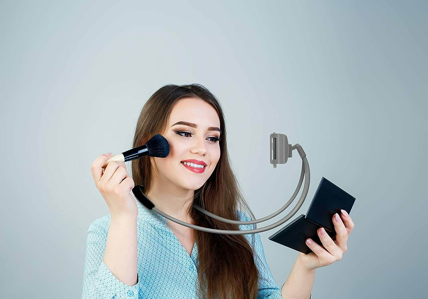 Aduro Lounger Cell Phone Mount Holder for Neck, Universal Smartphone Lazy Stand