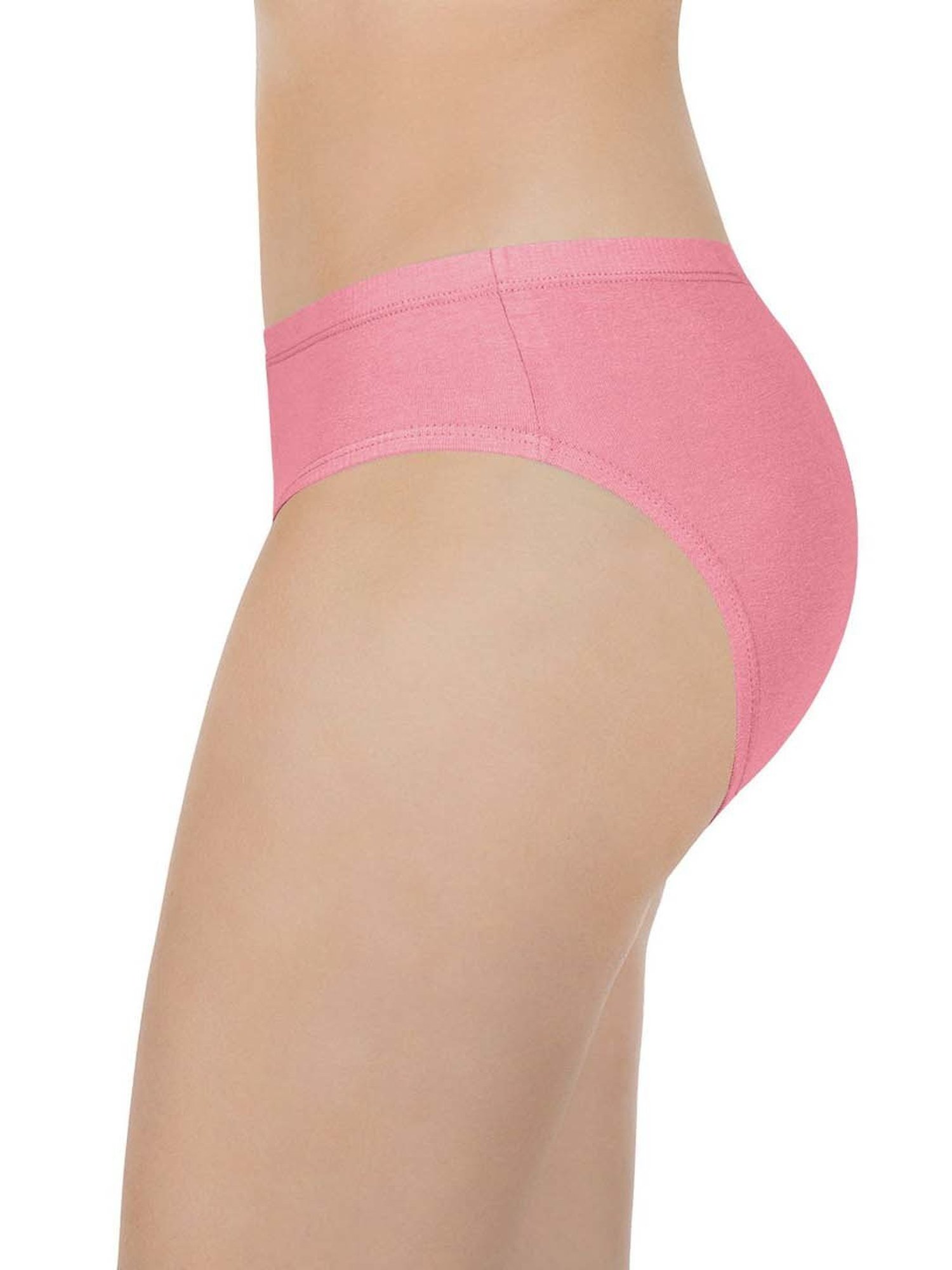 Every De by Amante Green & Pink Cotton Bikini Panties - Pack Of 3