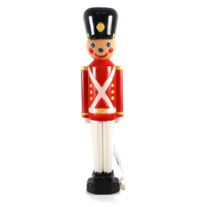 Christmas 30.5" Toy Soldier With Black Hat Lighted Indoor Outdoor  -  Novelty Sculpture Lights