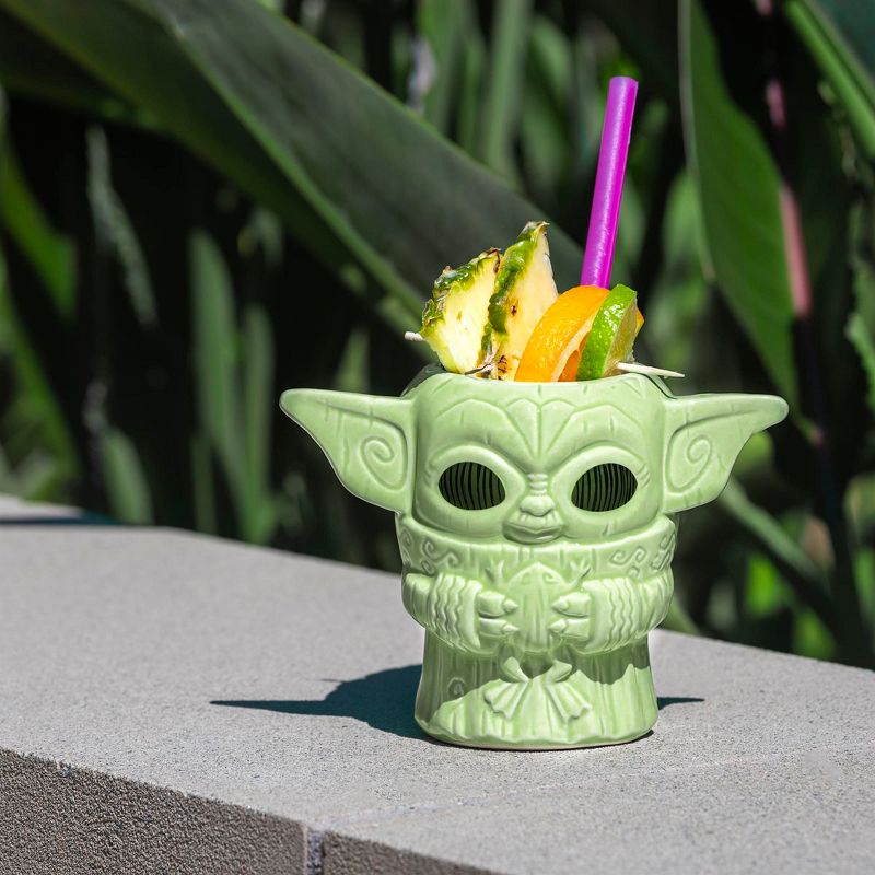 Beeline Creative Geeki Tikis Star Wars: The Mandalorian "Baby Yoda" Mug With Frog | 16 Ounces