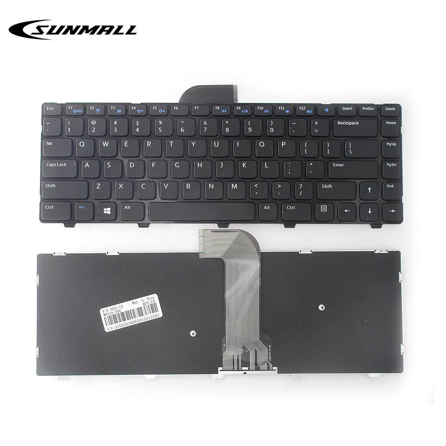 SUNMALL Keyboard Replacement Compatible with Dell Inspiron 14R 2158 3421 3437 5421 5437 15Z-5523 M431R,Vostro 2421, Latitude 3440 Series Laptop Black US Layout(6 Months Warranty)