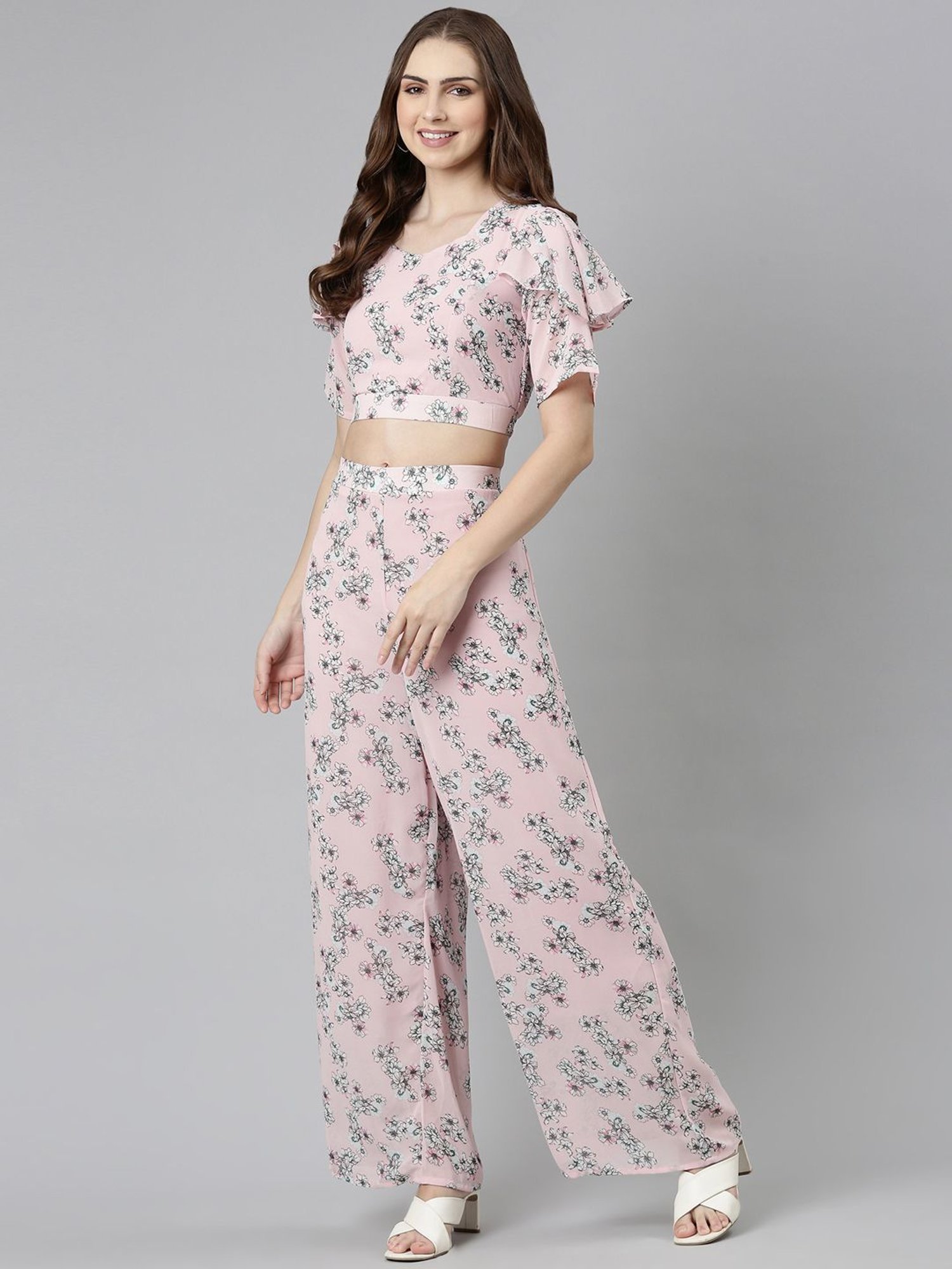 SHOWOFF Pink Floral Print Co-Ord Set