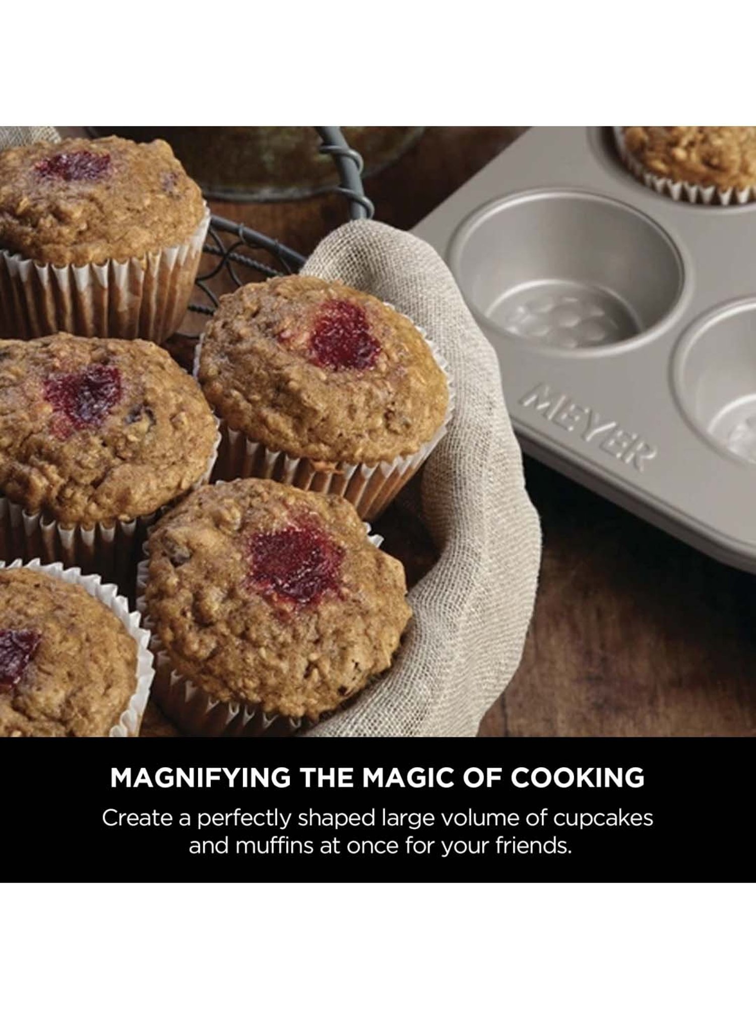 Meyer Bakemaster 6 Cup Deep Muffin Pan