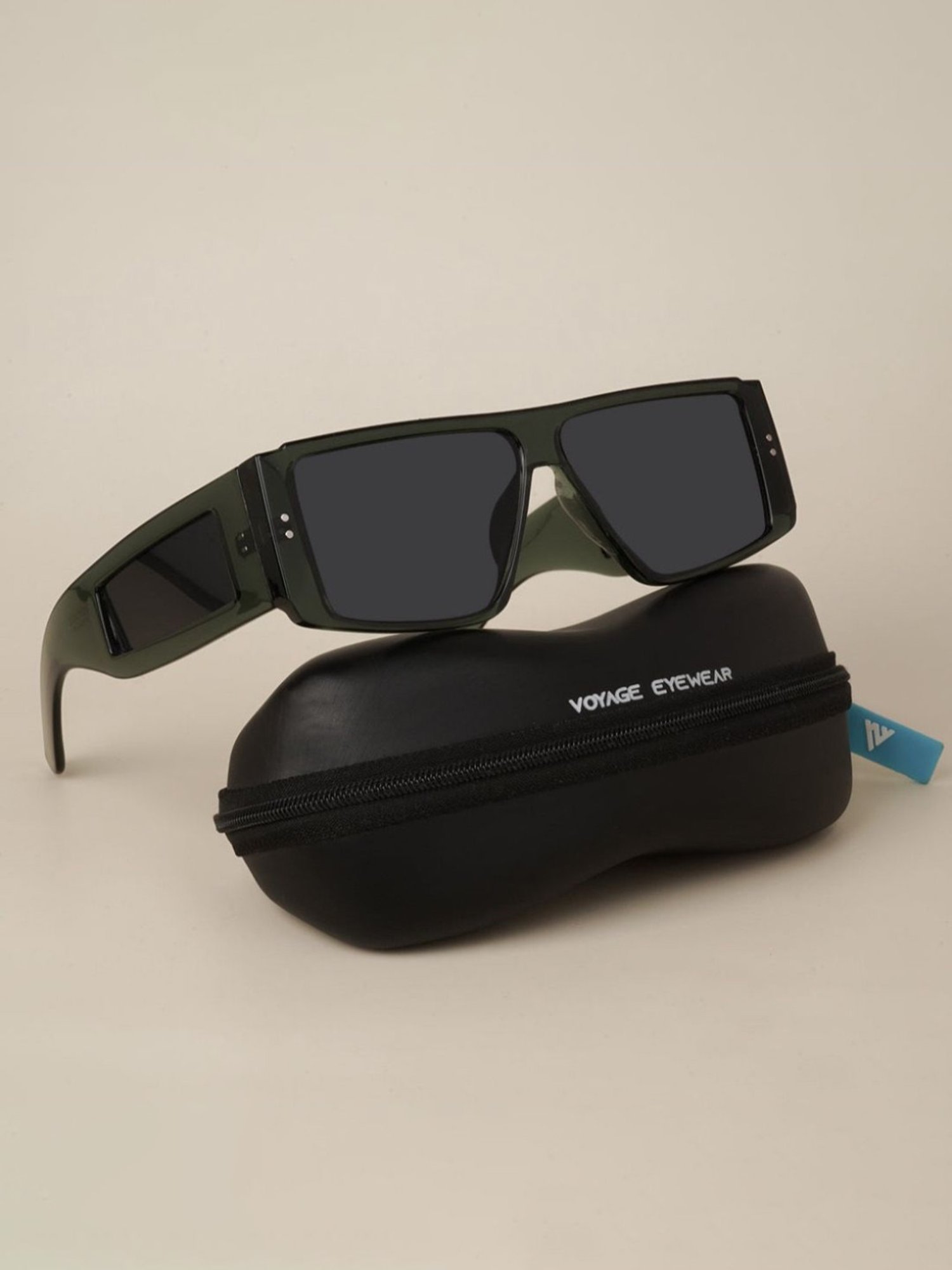 Voyage Black Wayfarer UV Protection Unisex Sunglasses