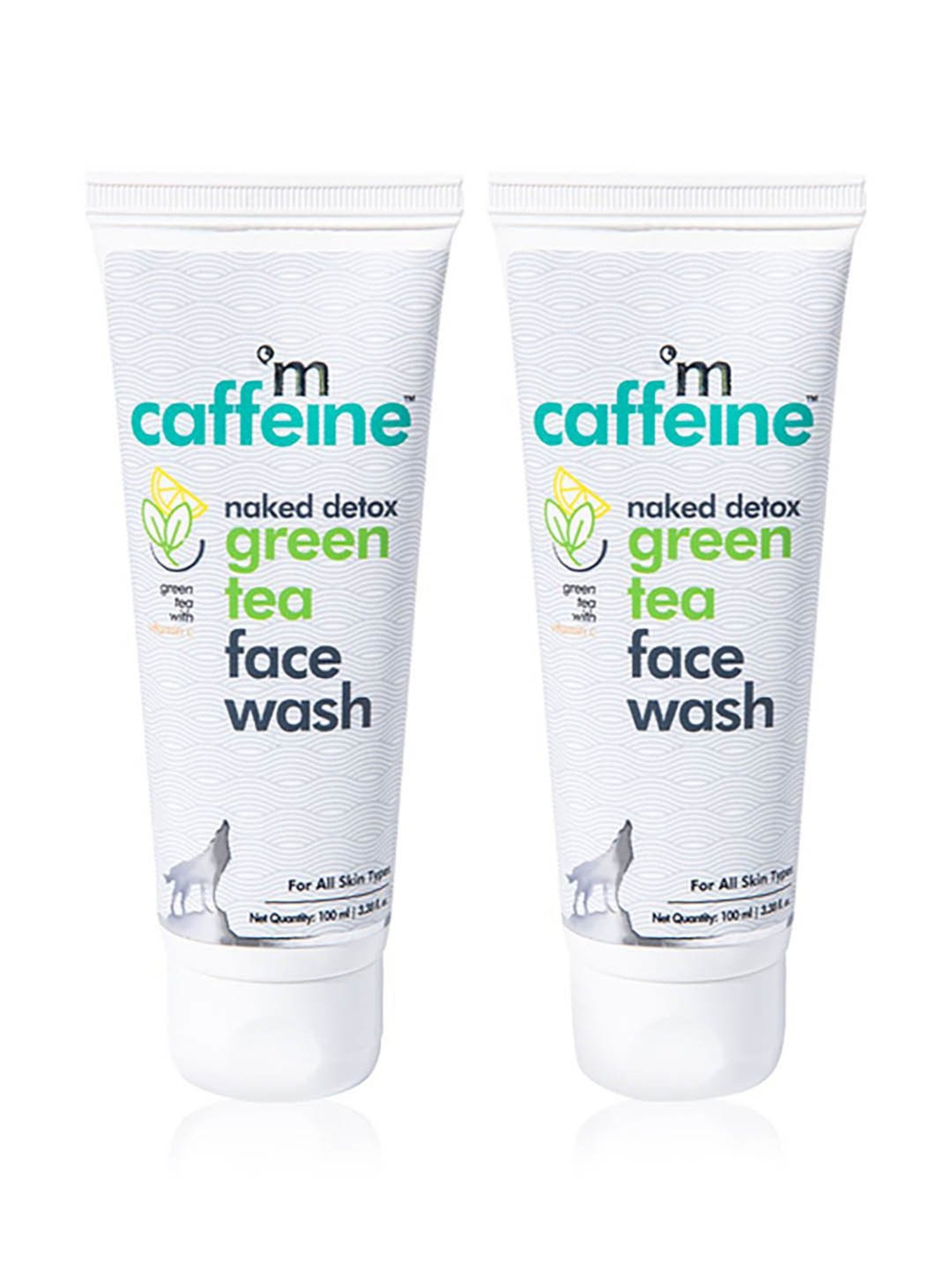mCaffeine Naked Detox Green Tea Face Wash (Pack of 2)