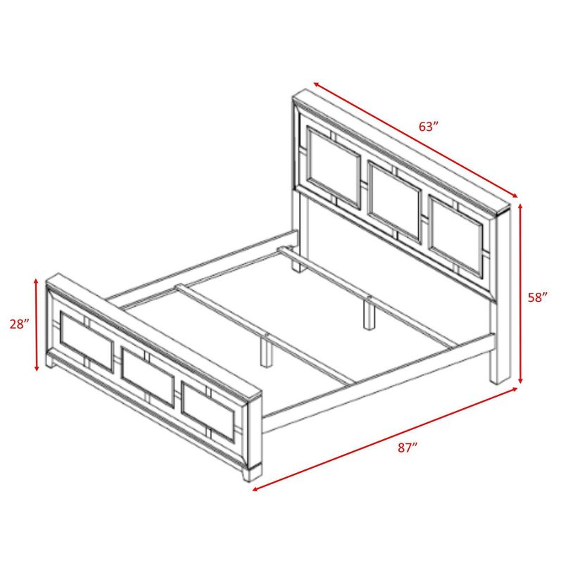 6pc Queen Easton Panel Bedroom Set Cherry - Picket House Furnishings