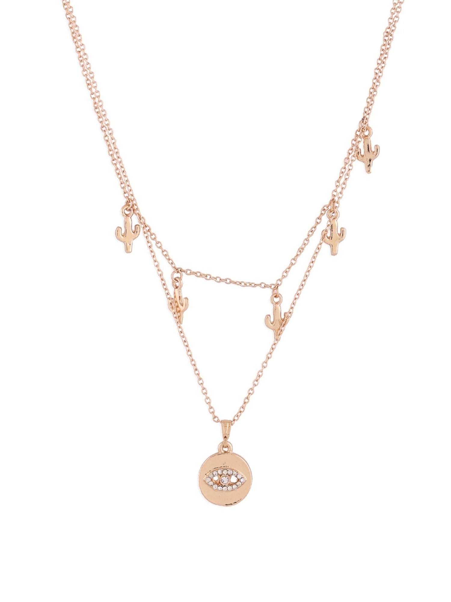 Zaveri Pearls Set of 2 Gold Tone Contemporary Chains -ZPFK15102