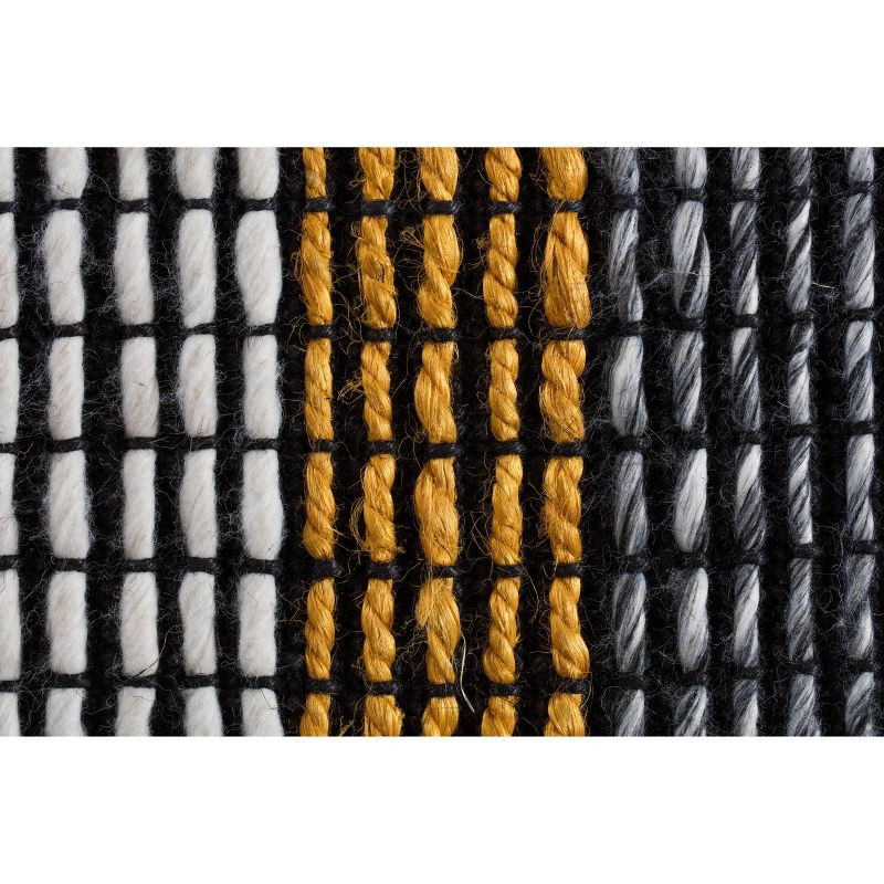 8'x10' Twilight Area Rug Black/Ivory/Mustard Yellow - Anji Mountain