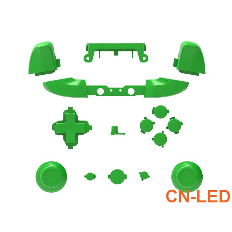 WPS Matte Green ABXY Dpad Triggers Full Buttons Set Mod Kits for Newest Xbox One Slim/Xbox one S Controller with Screwdriver (Torx T6 T8) Set  for 1708 version