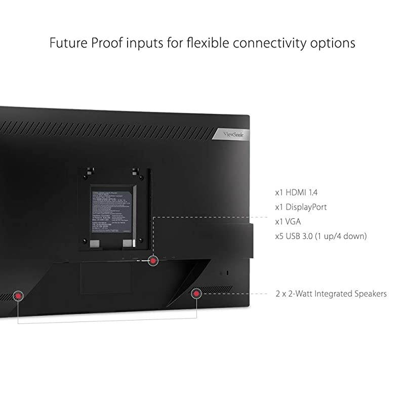 VG2248_H2 22 Inch Dual Pack Head-Only IPS 1080P Monitors with HDMI DisplayPort USB for Home and Office, Black