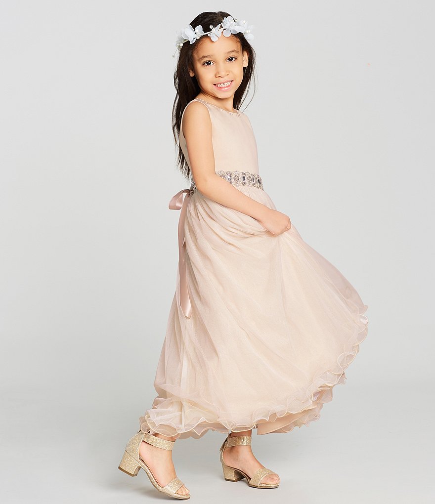 Badgley Mischka Little Girls 4-6X 3D Floral Hi-Low Dress