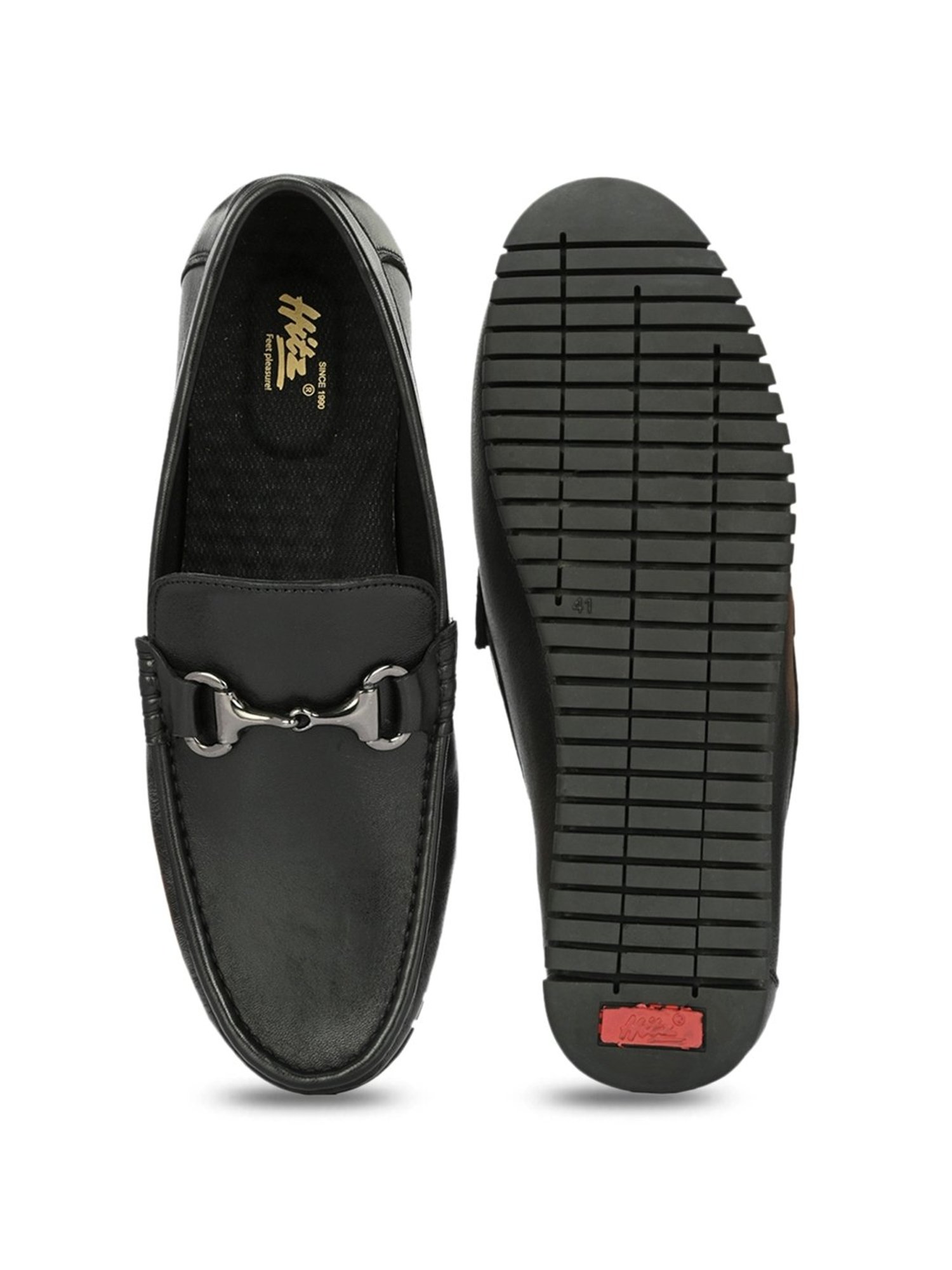 Hitz Men's Black Casual Loafers