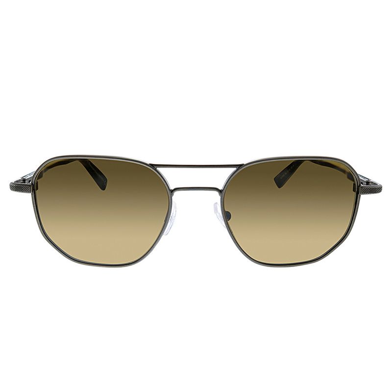 Ermenegildo Zegna  08J Unisex Geometric Sunglasses Ruthenium 52mm