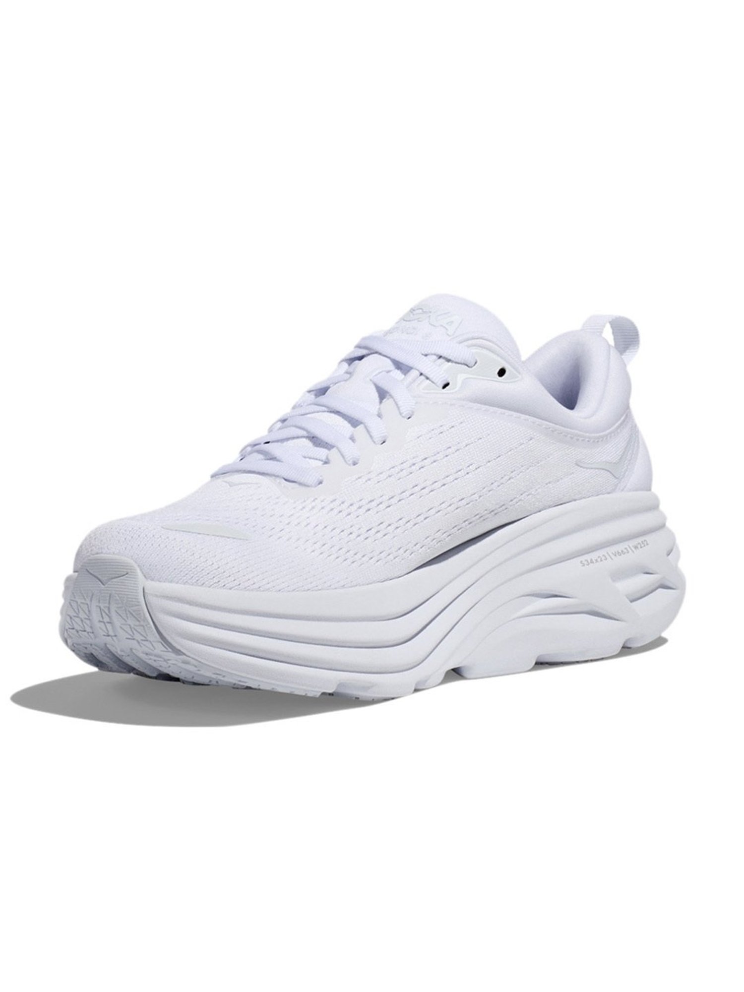 Hoka Men's M BONDI 8 White Running Shoes