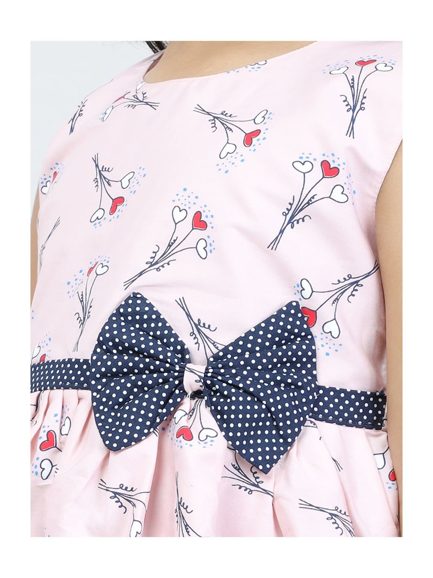 Todd N Teen Kids Light Pink Printed Frock