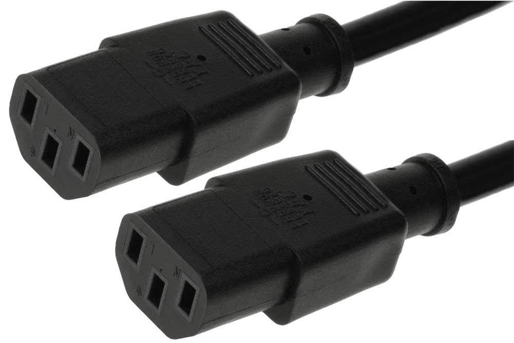 SF Cable, 10ft NEMA 5-15P to C13 X 2 16AWG SJT Power Cord Splitter