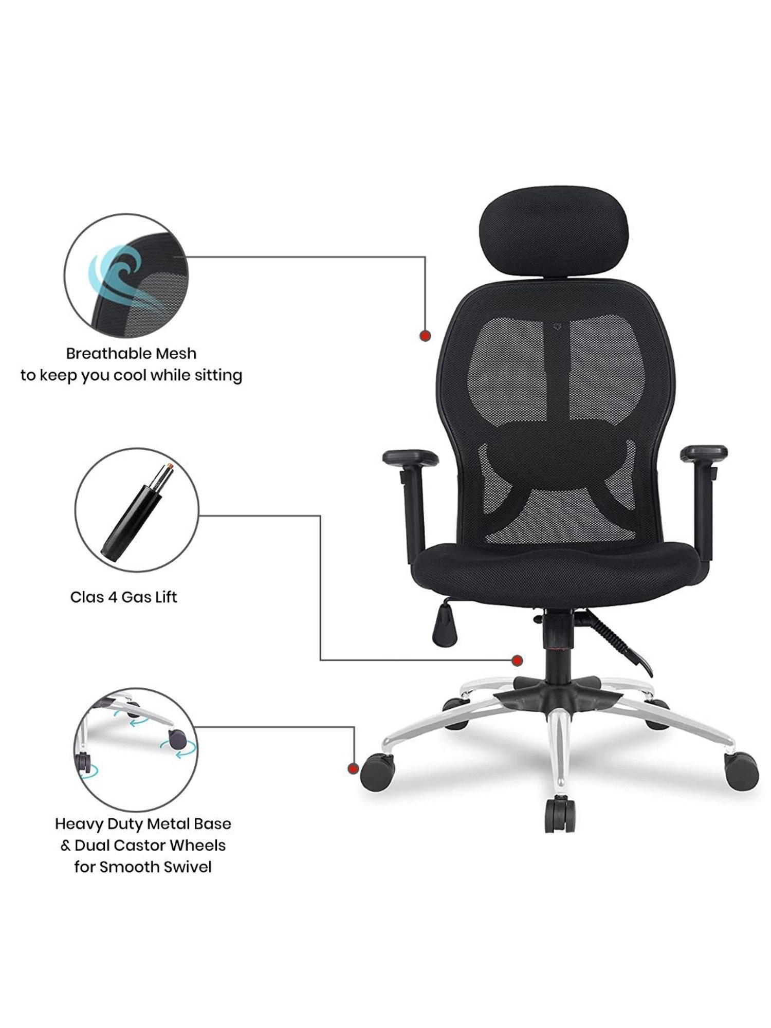 Green Soul New York Superb Black Foam Ergonomic Office Chair