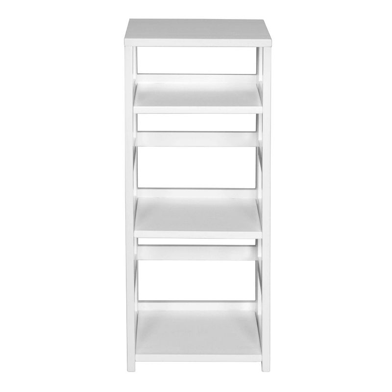 34" Cakewalk High Square Folding Bookcase White - Regency