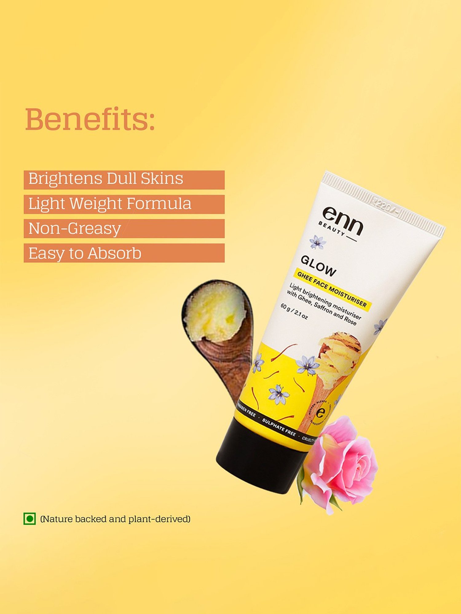 ENN Glow Ghee Light Brightening Face Moisturiser - 60 gm