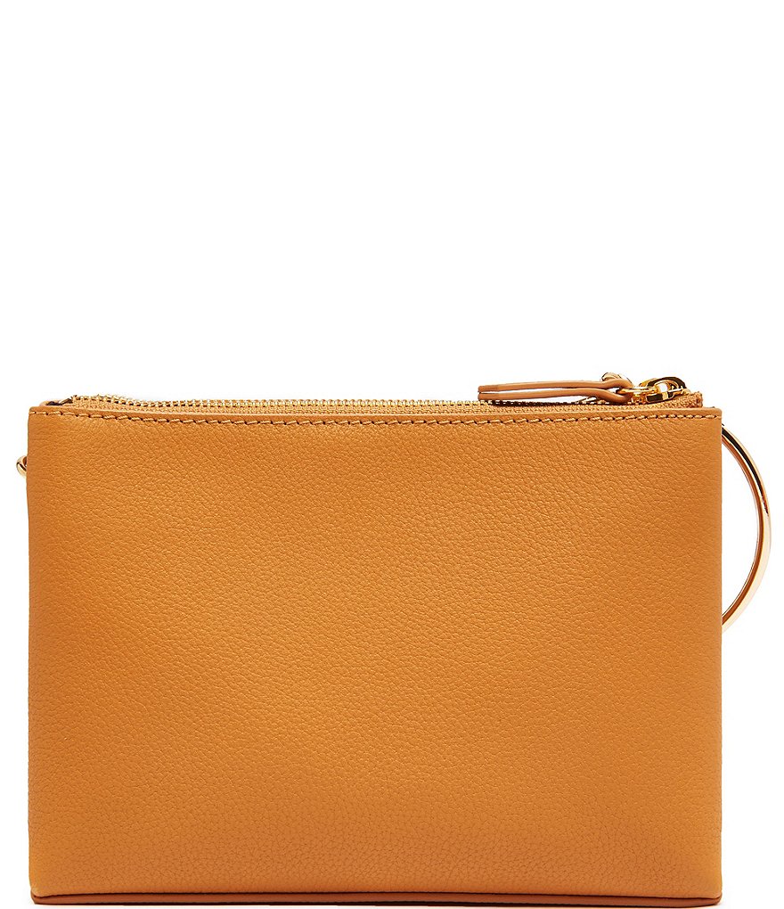 Thacker Donna Ring Handle Leather Crossbody Bag