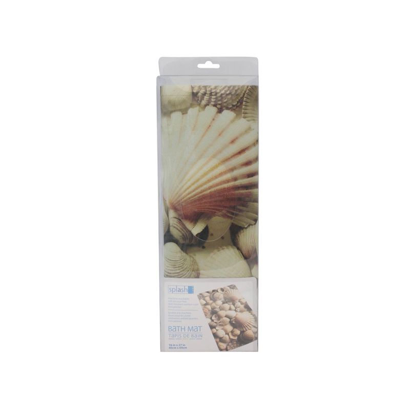 Seashells Bath Mat Beige - Splash Home